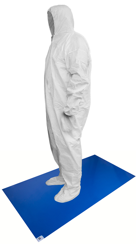 Overol desechable y tapete